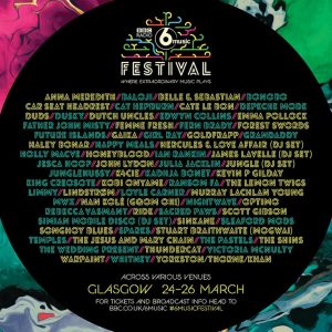Promo image for BBC 6 Music Festival detailing lineup