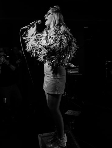 Be Charlotte on stage at Attic at The Garage in Glasgow, February 2017