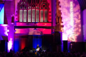Siobhan Wilson on stage at The Mackintosh Church for Celtic Connections on 3 February 2018