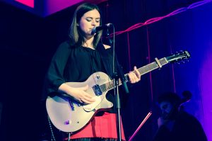 Siobhan Wilson on stage at The Mackintosh Church for Celtic Connections on 3 February 2018