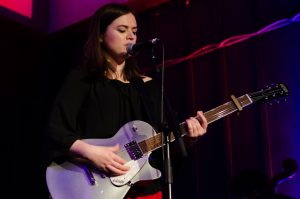 Siobhan Wilson on stage at The Mackintosh Church for Celtic Connections on 3 February 2018