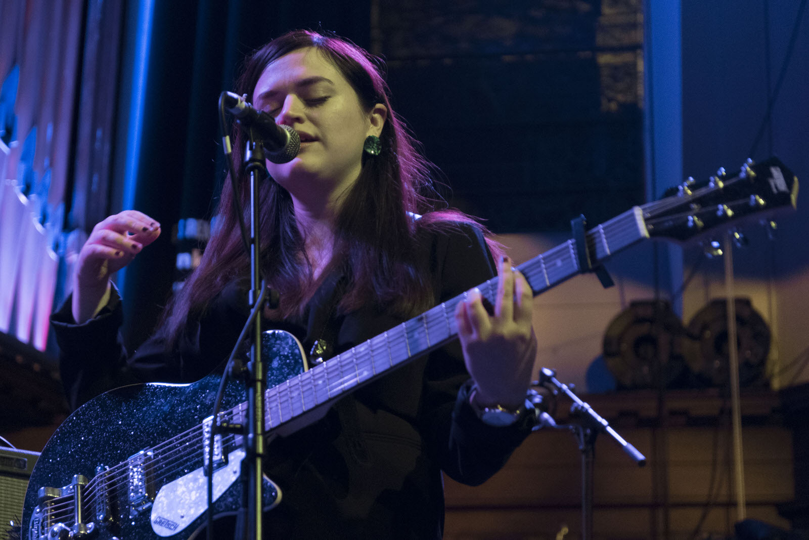 Photo of Siobhan Wilson on stage at Saint Luke's on 3 February 2019