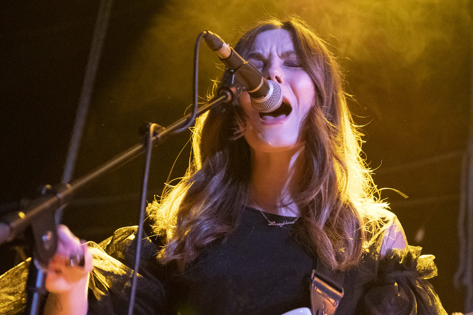Honeyblood on stage at the QMU Glasgow on 24 October 2019