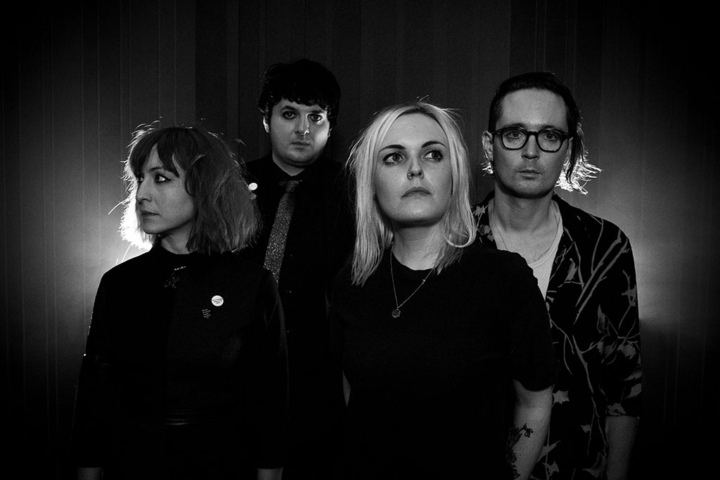 Black and white photo of the band Desperate Journalist
