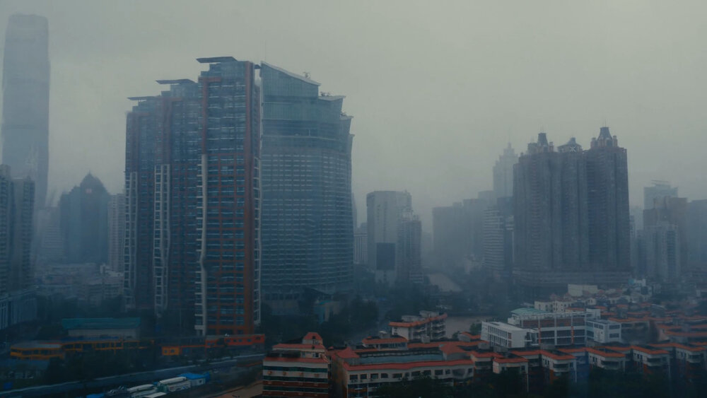 The foggy city