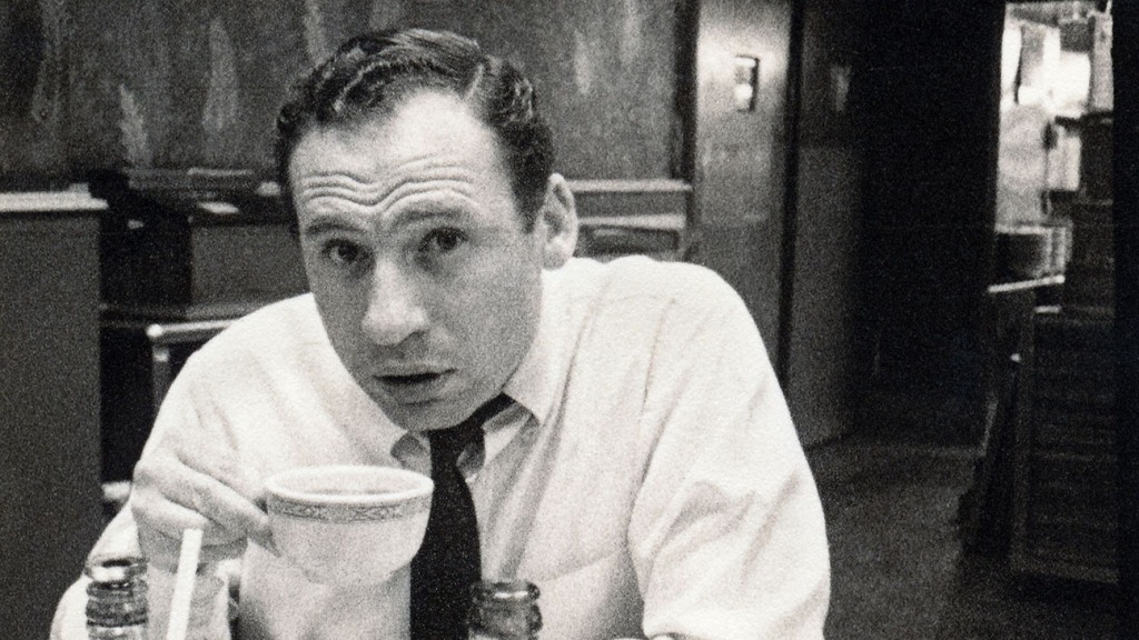 a young Mel Brooks in an automat