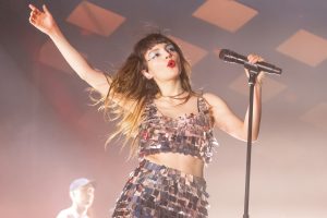 Chvrches performing at Barrowland Ballroom in June 2023