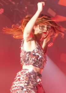 Chvrches performing at Barrowland Ballroom in June 2023