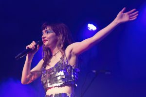 Chvrches performing at Barrowland Ballroom in June 2023