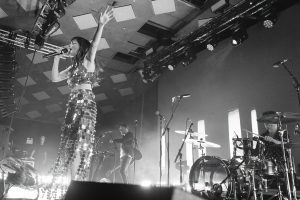 Chvrches performing at Barrowland Ballroom in June 2023