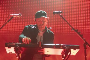 Chvrches performing at Barrowland Ballroom in June 2023