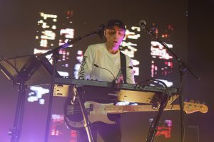 Chvrches performing at Barrowland Ballroom in June 2023