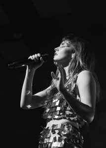 Chvrches performing at Barrowland Ballroom in June 2023