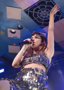 Chvrches performing at Barrowland Ballroom in June 2023